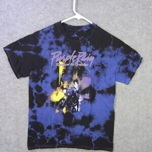 Prince Purple Rain Shirt Mens Small Black Blue Tie Dye Pop Band Concert Tee